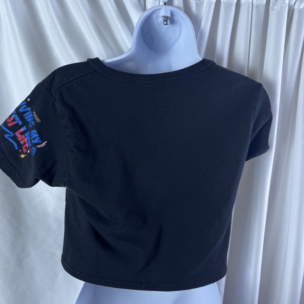 On Fire Women’s Graphic Crop Top Multicolor Size M Living My Best Life Casual - Picture 7 of 9